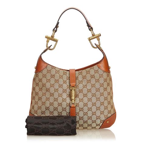 gucci brown leather handbag|brown vintage gucci shoulder bag.